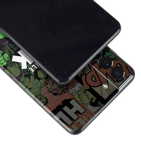 Marvel Classic Comics Hulk Fighter Vintage Galaxy S21 Plus 5G Skin
